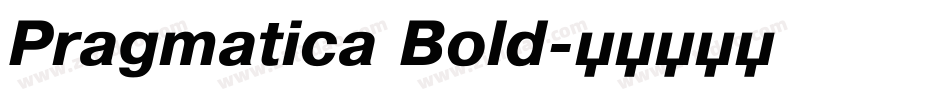 Pragmatica Bold字体转换